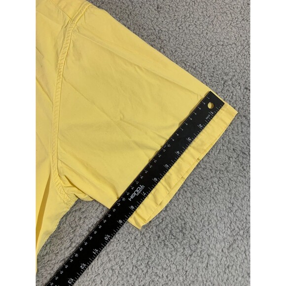 Eddie Bauer Extra Large (XL) Yellow Cotton Short Sleeve Button Up Polo Shirt - Picture 11 of 12